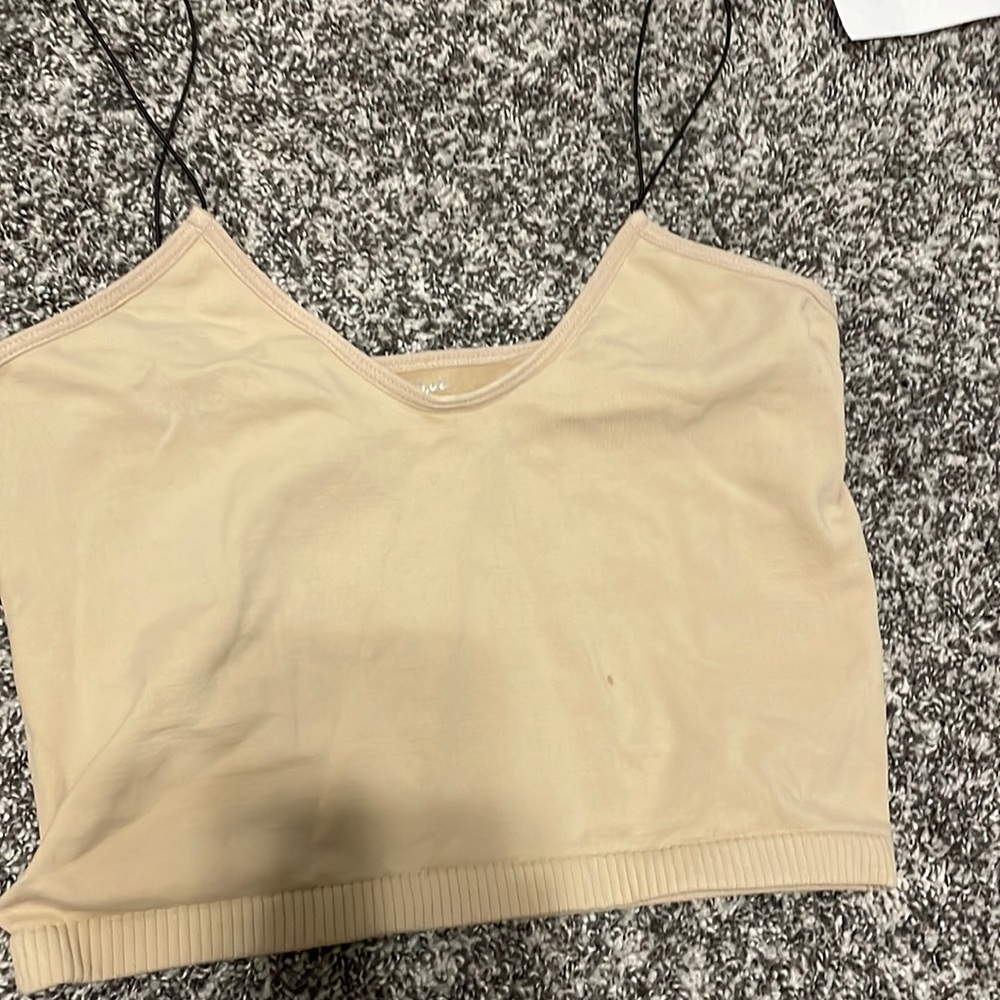 Forever 21 tan cropped tank